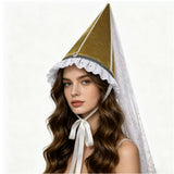 Accessoire Chapeau Pointu de Sorcière de la Renaissance Médiévale Marron