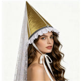 Accessoire Chapeau Pointu de Sorcière de la Renaissance Médiévale Marron