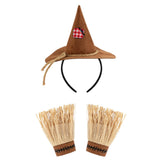 Accessoire Epouvantail Bandeau et Gants Marron