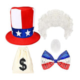  Accessoire Oncle Sam Ensemble 5 Pièces pour Jour de l'indépendance USA