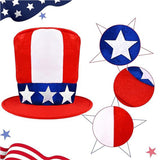  Accessoire Oncle Sam Ensemble 5 Pièces pour Jour de l'indépendance USA