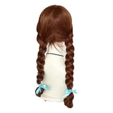 Accessoire Perruque Châtain Foncé à Deux Tresses Femme