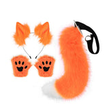 Accessoire Renard Serre-tête+Queue+Gants Orange pour Halloween Carnaval