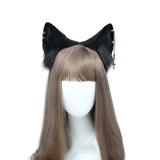  Accessoire Serre-tête Noir Oreille de Chat pour Halloween