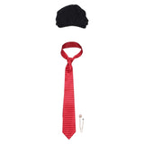 Accessorie Tommy Shelby The Immortal Man(2026) Film Chapeau Noir et Cravate Rouge Homme
