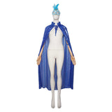 Déguisement Adulte Cape+Masque Rouge/Bleu pour Bal Masqué Halloween