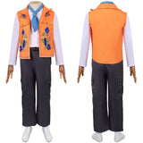 Cosplay Costume Enfant Luis Madrigal Descendants: Wicked Wonderland(2026) Film Cosplay Tenue Orange et Noire