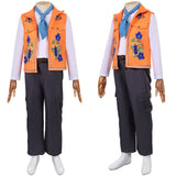 Cosplay Costume Enfant Luis Madrigal Descendants: Wicked Wonderland(2026) Film Cosplay Tenue Orange et Noire