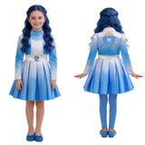 Cosplay Costume Evie Descendants: Wicked Wonderland(2026) Film Cosplay Robe Bleue Adulte & Enfant