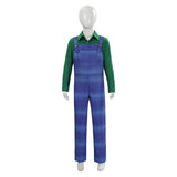 Cosplay Costume Luigi The Super Mario Galaxy Movie(2026) Fillm Cosplay Tenue Bleue et Verte Enfant