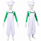 Cosplay Costume Luigi The Super Mario Galaxy Movie(2026) Film Cosplay Tenue Verte et Blanche Enfant