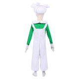 Cosplay Costume Luigi The Super Mario Galaxy Movie(2026) Film Cosplay Tenue Verte et Blanche Enfant