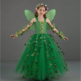 Cosplay Costume Poison Ivy Batman Film Cosplay Robe Verte Enfant