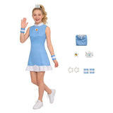 Cosplay Costume Rosalina The Super Mario Galaxy Movie(2026) Film Cosplay Robe Bleue Adulte & Enfant