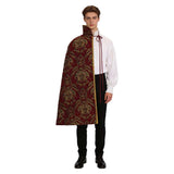 Costume Roi du Moyen Âge Cape Marron à Demi-Epaules Homme