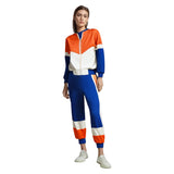 Déguisement 1980s Adulte Colorblock Tenue de Sport Costume