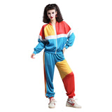 Déguisement 1980s Adulte Colorblock Tenue de Sport Costume Ver.2