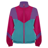 Déguisement 80s Retro Veste Vintage Couleurs Contrastées Ensemble de 5 Pièces
