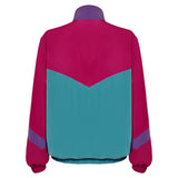 Déguisement 80s Retro Veste Vintage Couleurs Contrastées Ensemble de 5 Pièces