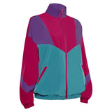 Déguisement 80s Retro Veste Vintage Couleurs Contrastées Ensemble de 5 Pièces