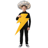 Déguisement Éclair et Nuage Combinaison Jaune et Couvre-chef Lumineux Enfant