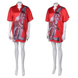 Déguisement ABBA Agnetha Faltskong 1970S T-shirt Disco Rouge Costume Vintage