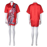 Déguisement ABBA Agnetha Faltskong 1970S T-shirt Disco Rouge Costume Vintage