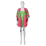 Déguisement ABBA Femme  Agnetha Faltskong 1970s Tenue Rose-vert Costume Vintage
