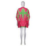 Déguisement ABBA Femme  Agnetha Faltskong 1970s Tenue Rose-vert Costume Vintage