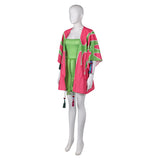 Déguisement ABBA Femme  Agnetha Faltskong 1970s Tenue Rose-vert Costume Vintage
