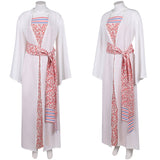 Déguisement ABBA Femme Anni-Frid Lyngstad 1970s Robe Rose et Blanche Costume Vintage