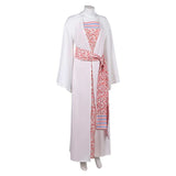 Déguisement ABBA Femme Anni-Frid Lyngstad 1970s Robe Rose et Blanche Costume Vintage