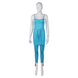 Déguisement ABBA Femme Anni-Frid Lyngstad 1970s Tenue Bleu-orange Costume Vintage