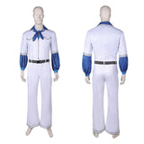 Déguisement ABBA Homme Benny Anderson 1970S Combinaison Blanche Costume Vintage