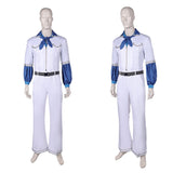 Déguisement ABBA Homme Benny Anderson 1970S Combinaison Blanche Costume Vintage