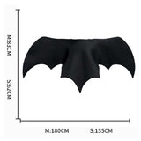 Déguisement Adulte & Enfant Bat Chauve-souris Ailes Costume Noir pour Halloween Carnaval