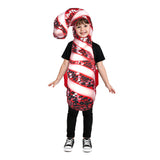 Déguisement Adulte & Enfant Bonbons Sucre d'Orge Costume Rouge et Blanc Parent-enfant pour Noël
