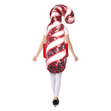 Déguisement Adulte & Enfant Bonbons Sucre d'Orge Costume Rouge et Blanc Parent-enfant pour Noël