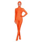Déguisement Adulte & Enfant Combinaison Orange Révélant le Visage Costume