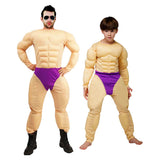 Déguisement Adulte & Enfant Homme Musclé Combinaison Costume d'Halloween