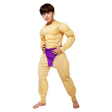 Déguisement Adulte & Enfant Homme Musclé Combinaison Costume d'Halloween