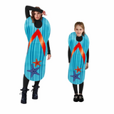 Déguisement Adulte & Enfant Tong Bleu Costume Drôle pour Halloween Carnaval