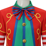 Déguisement Adulte Clown de Cirque Tenue Rouge et Verte pour Noël