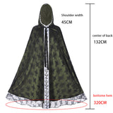 Déguisement Adulte Gothic Cape Longue à Capuche Costume Pour Halloween