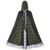 Déguisement Adulte Gothic Cape Longue à Capuche Costume Pour Halloween