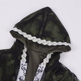 Déguisement Adulte Gothic Cape Longue à Capuche Costume Pour Halloween