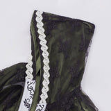 Déguisement Adulte Gothic Cape Longue à Capuche Costume Pour Halloween