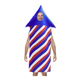 Déguisement Adulte Independence Day Striped Salute 3D Imprimé Costume Amusant