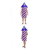 Déguisement Adulte Independence Day Striped Salute 3D Imprimé Costume Amusant