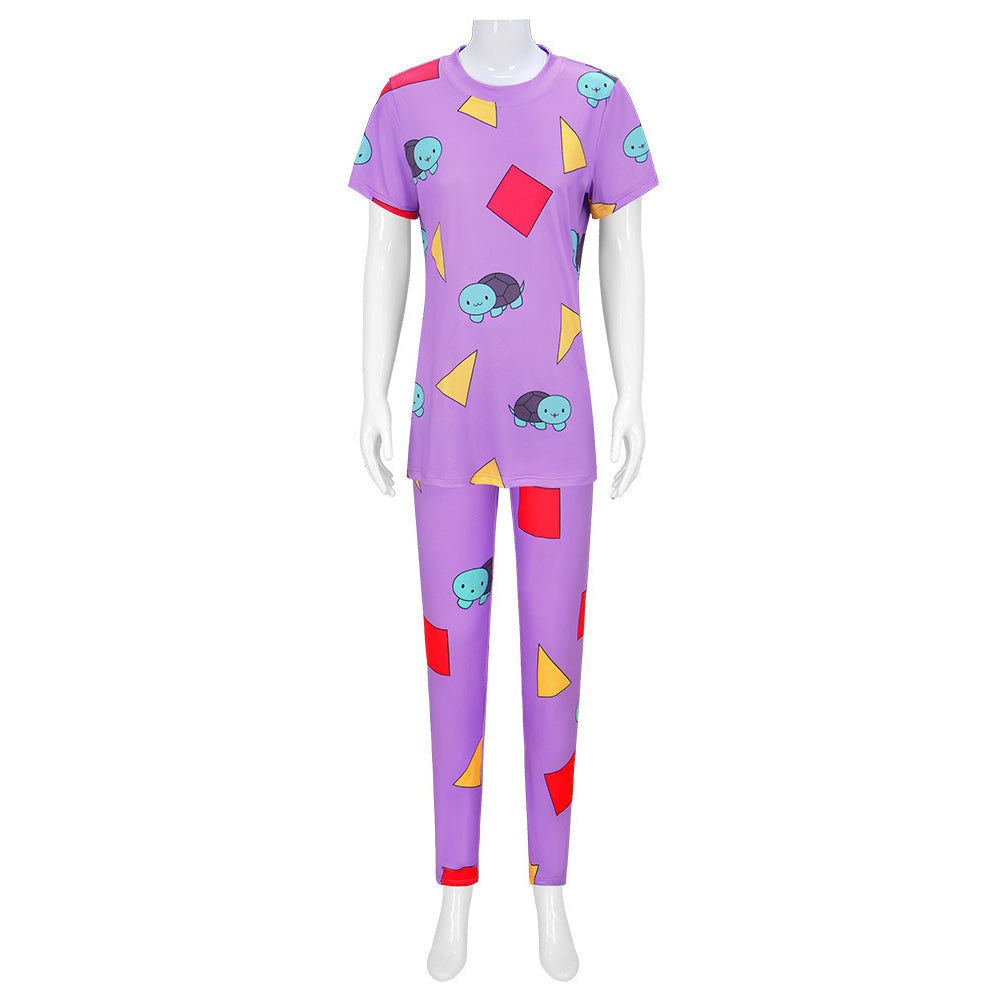 Pyjama 2 Pièces Kpop Demon Hunters Enfants - T-Shirt Manches Longues Pantalon Halloween